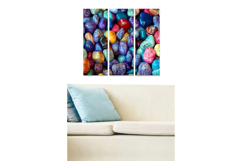 Canvastavla Colorful 3-pack Flerfärgad - 20x50 cm - Inredning - Tavlor & posters - Canvastavla