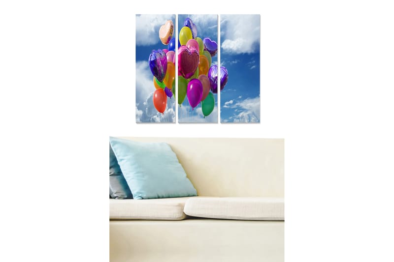 Canvastavla Colorful 3-pack Flerfärgad - 20x50 cm - Inredning - Tavlor & posters - Canvastavla