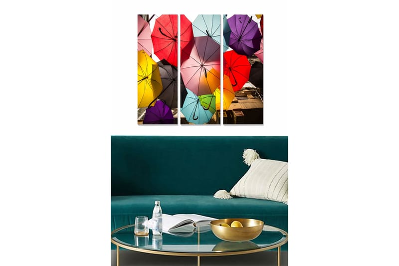 Canvastavla Colorful 3-pack Flerfärgad - 20x50 cm - Inredning - Tavlor & posters - Canvastavla