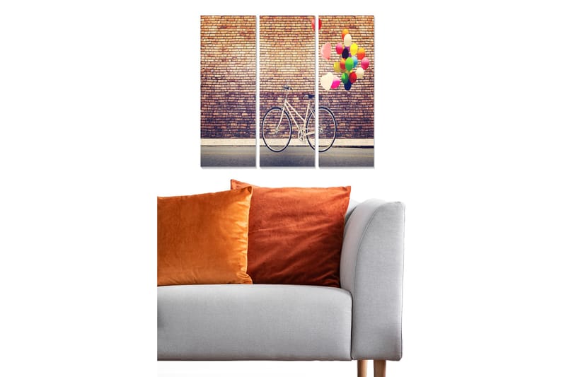 Canvastavla Colorful 3-pack Flerfärgad - 20x50 cm - Inredning - Tavlor & posters - Canvastavla