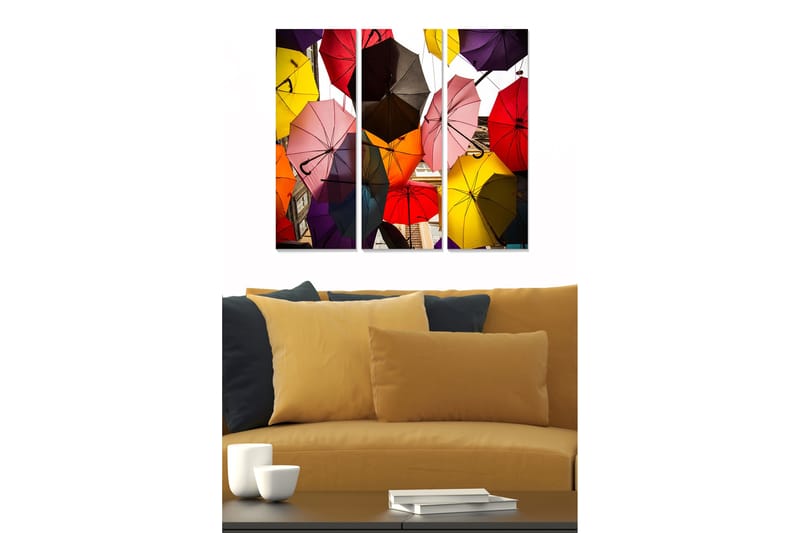 Canvastavla Colorful 3-pack Flerfärgad - 20x50 cm - Inredning - Tavlor & posters - Canvastavla