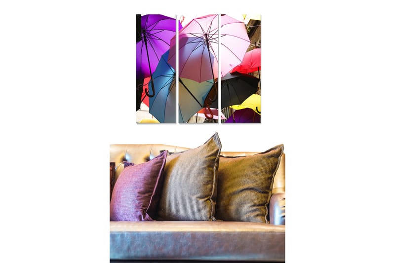 Canvastavla Colorful 3-pack Flerfärgad - 20x50 cm - Inredning - Tavlor & posters - Canvastavla