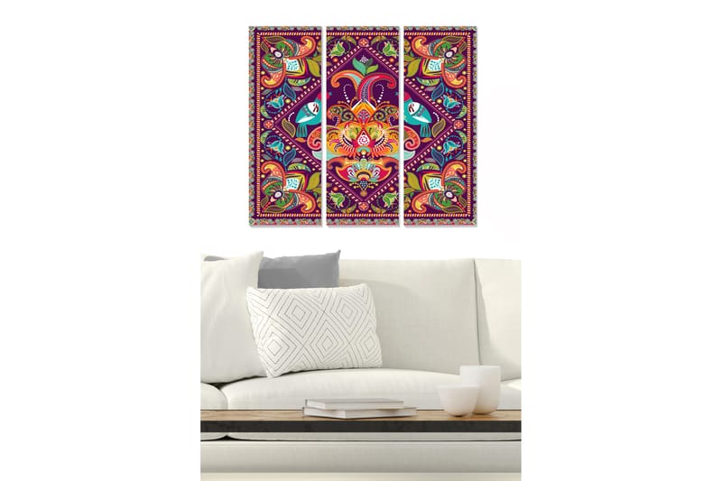Canvastavla Colorful 3-pack Flerfärgad - 20x50 cm - Inredning - Tavlor & posters - Canvastavla