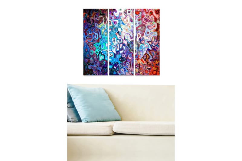 Canvastavla Colorful 3-pack Flerfärgad - 20x50 cm - Inredning - Tavlor & posters - Canvastavla