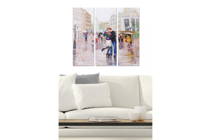 Canvastavla Colorful 3-pack Flerfärgad - 20x50 cm - Inredning - Tavlor & posters - Canvastavla