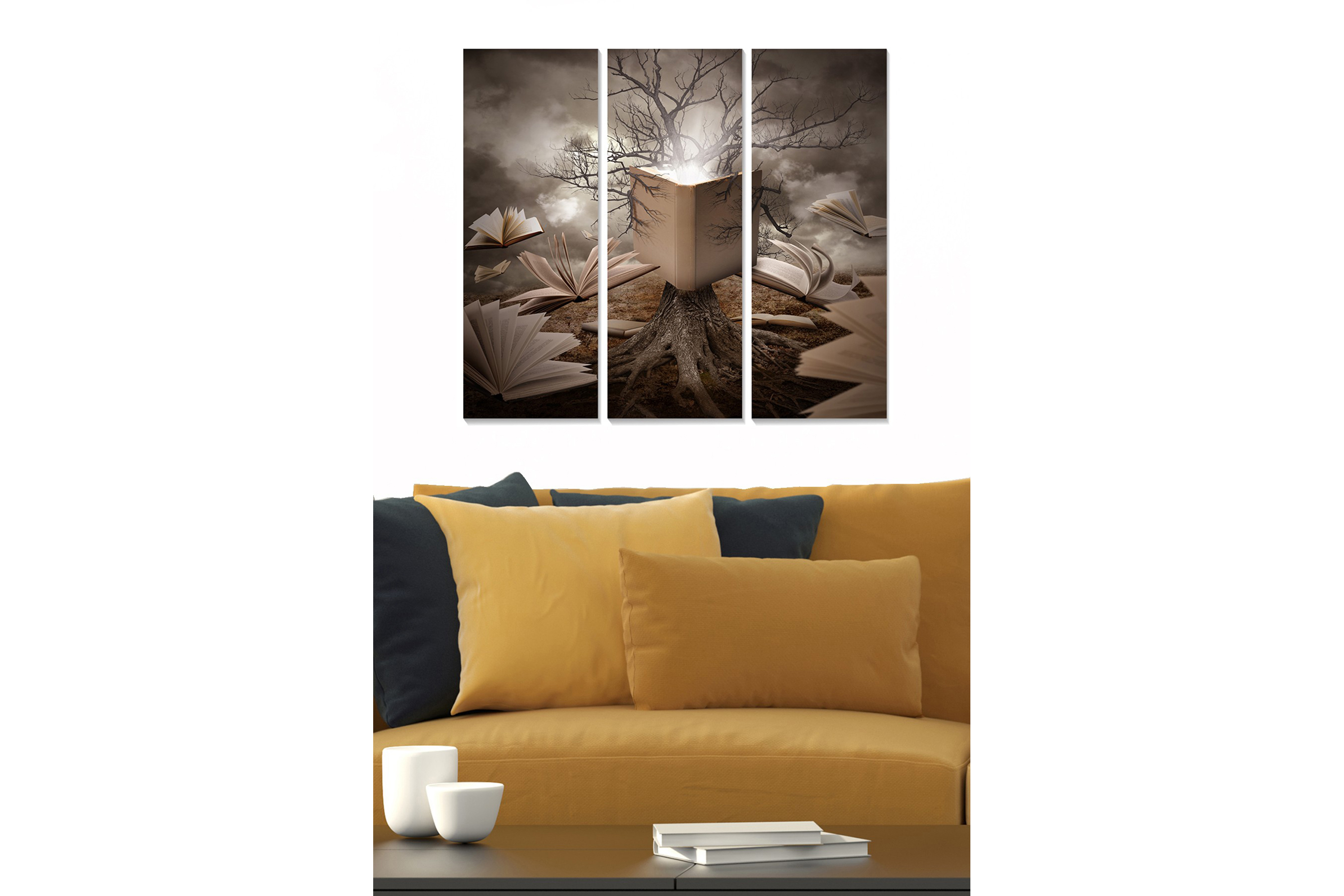 Canvastavla Curiosities 3-pack Flerfärgad 20x50 cm