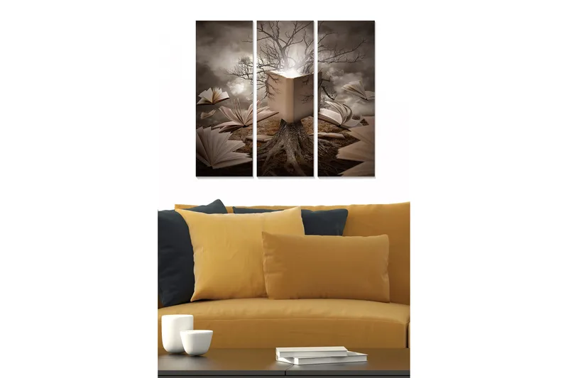 Canvastavla Curiosities 3-pack Flerfärgad - 20x50 cm - Inredning - Tavlor & posters - Canvastavla