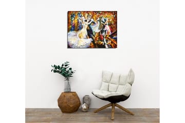 Canvastavla - Dansande katter i eleganta kläder på en festlig bal - Guld / Vit / Svart - Inredning - Tavlor & posters - Canvastavla