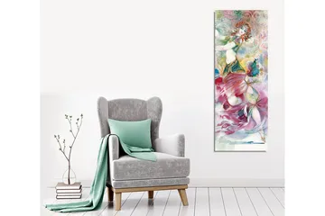 Canvastavla - Dansande kvinna i färgglad dräkt med detaljerade mönster - Rosa / Turkos / Grön - Inredning - Tavlor & posters - Canvastavla
