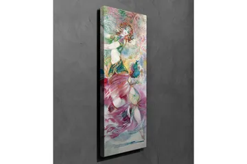 Canvastavla - Dansande kvinna i färgglad dräkt med detaljerade mönster - Rosa / Turkos / Grön - Inredning - Tavlor & posters - Canvastavla