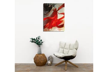 Canvastavla - Dansande kvinna i röd klänning med svepande band - Röd / Beige / Svart - Inredning - Tavlor & posters - Canvastavla