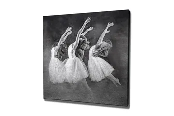 Canvastavla - Dansande kvinnor i vita klänningar - Vit / Svart / Grå - Inredning - Tavlor & posters - Canvastavla