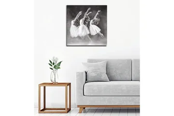 Canvastavla - Dansande kvinnor i vita klänningar - Vit / Svart / Grå - Inredning - Tavlor & posters - Canvastavla