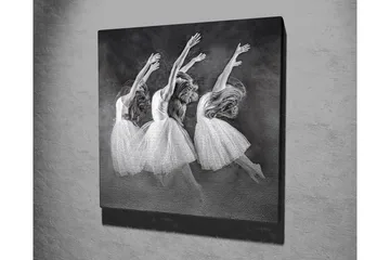 Canvastavla - Dansande kvinnor i vita klänningar - Vit / Svart / Grå - Inredning - Tavlor & posters - Canvastavla