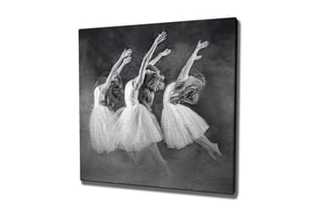 Canvastavla - Dansande kvinnor i vita klänningar - Vit / Svart / Grå - Inredning - Tavlor & posters - Canvastavla