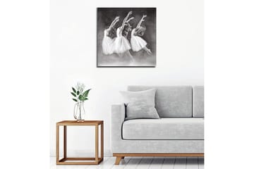 Canvastavla - Dansande kvinnor i vita klänningar - Vit / Svart / Grå - Inredning - Tavlor & posters - Canvastavla