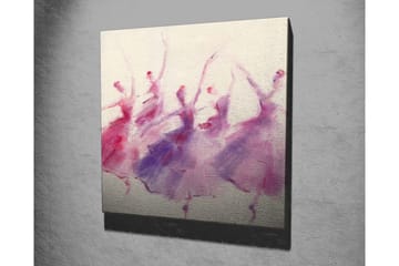 Canvastavla - Dansande silhuetter i mjuka pastellfärger - Lila / Rosa / Vit - Inredning - Tavlor & posters - Canvastavla