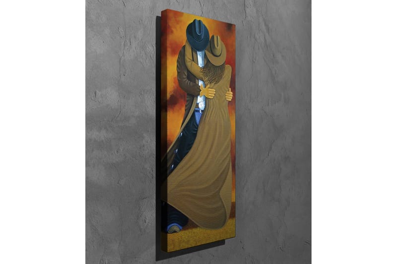 Canvastavla - Dansande par i cowboykläder - Brun / Orange / Svart - Inredning - Tavlor & posters - Canvastavla