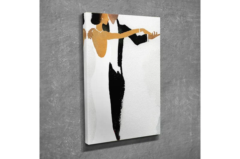 Canvastavla - Dansande par i elegant stil - Svart / Vit / Gyllene - Inredning - Tavlor & posters - Canvastavla