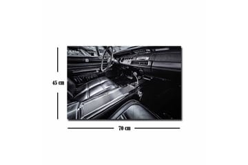 Canvastavla - Detaljerad interiör av en klassisk bil - Svart / Grå - Inredning - Tavlor & posters - Canvastavla