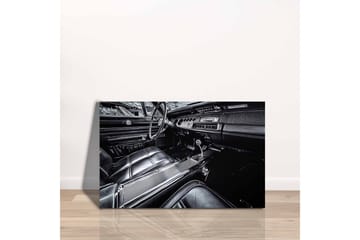 Canvastavla - Detaljerad interiör av en klassisk bil - Svart / Grå - Inredning - Tavlor & posters - Canvastavla