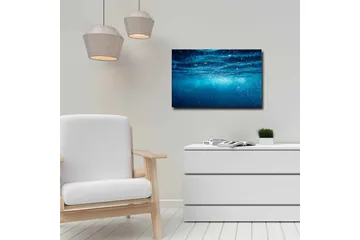 Canvastavla - Djupblå havsvatten med ljusreflexer - Mörkblå / Turkos - Inredning - Tavlor & posters - Canvastavla