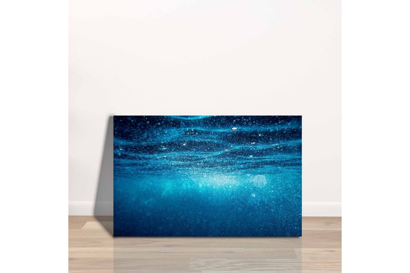 Canvastavla - Djupblå havsvatten med ljusreflexer - Mörkblå / Turkos - Inredning - Tavlor & posters - Canvastavla