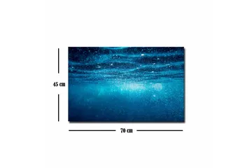 Canvastavla - Djupblå havsvatten med ljusreflexer - Mörkblå / Turkos - Inredning - Tavlor & posters - Canvastavla