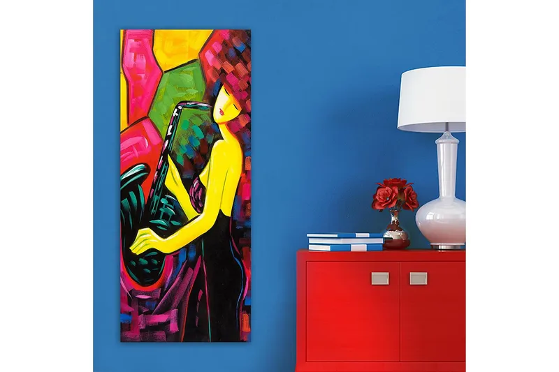 Canvastavla DKY Abstract & Fractals Flerfärgad - 50x120 cm - Inredning - Tavlor & posters - Canvastavla