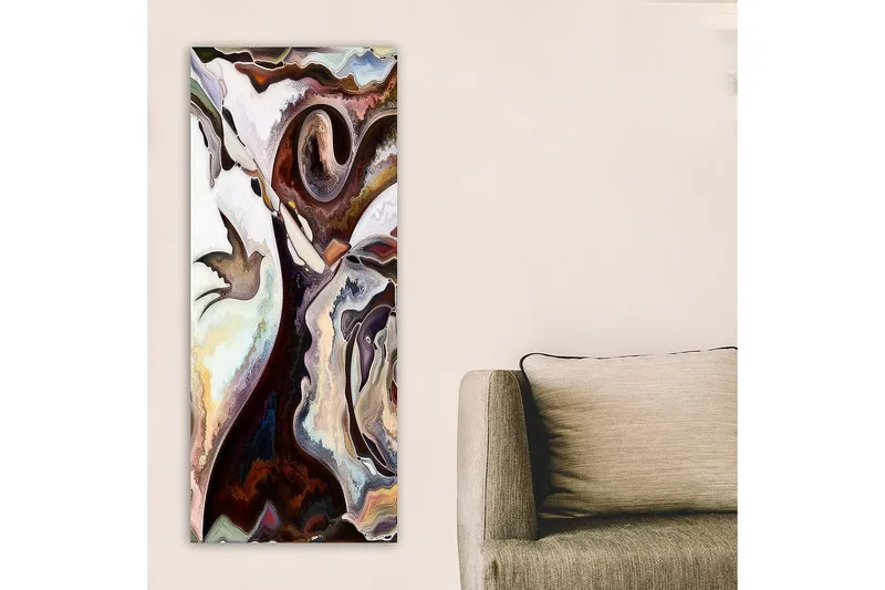 Canvastavla DKY Abstract & Fractals Flerfärgad - 50x120 cm - Inredning - Tavlor & posters - Canvastavla