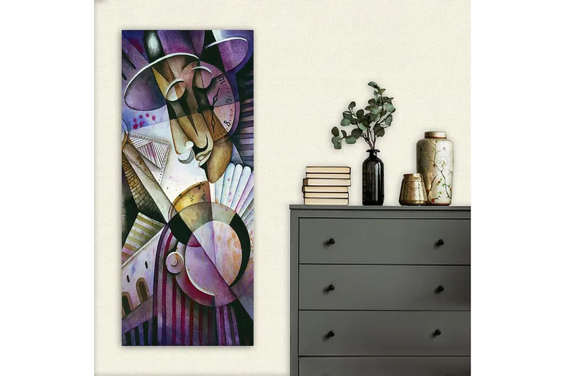 Canvastavla DKY Abstract & Fractals Flerfärgad - 50x120 cm - Inredning - Tavlor & posters - Canvastavla