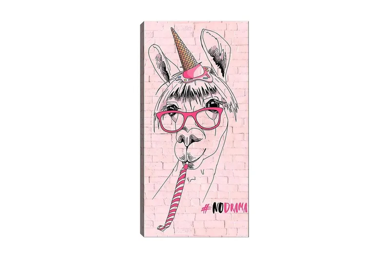 Canvastavla DKY Animals Flerfärgad, 50x120 cm