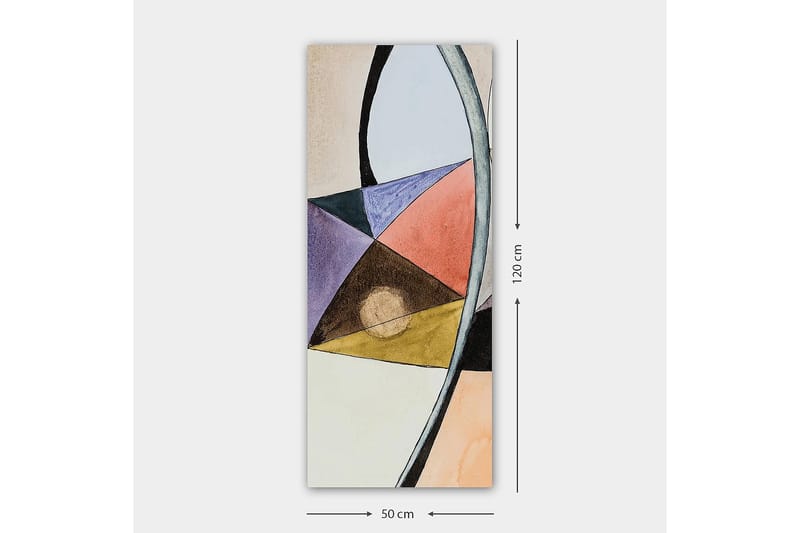 Canvastavla DKY Geometric Flerfärgad - 50x120 cm - Inredning - Tavlor & posters - Canvastavla