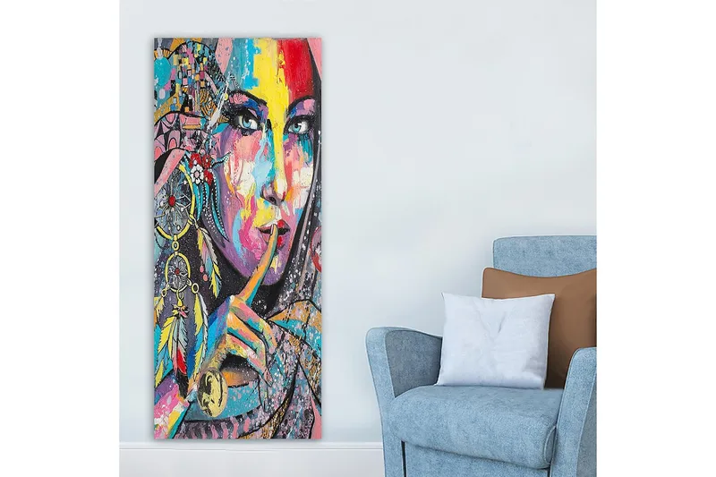 Canvastavla DKY People Flerfärgad - 50x120 cm - Inredning - Tavlor & posters - Canvastavla