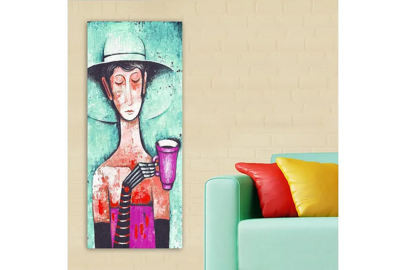 Canvastavla DKY People Flerfärgad - 50x120 cm - Inredning - Tavlor & posters - Canvastavla