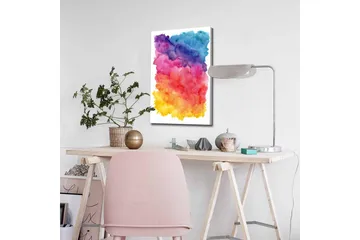 Canvastavla - Färgglad abstrakt komposition med mjuka övergångar - Lila / Rosa / Gul - Inredning - Tavlor & posters - Canvastavla