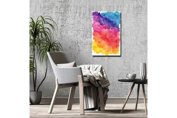 Canvastavla - Färgglad abstrakt komposition med mjuka övergångar - Lila / Rosa / Gul - Inredning - Tavlor & posters - Canvastavla