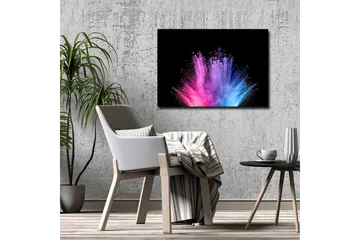 Canvastavla - Färgglad explosion av pulverfärg - Rosa / Blå / Lila - Inredning - Tavlor & posters - Canvastavla