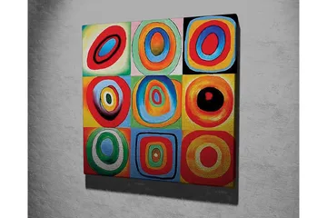 Canvastavla - Färgglad komposition av cirklar i olika storlekar och färger - Röd / Blå / Grön - Inredning - Tavlor & posters - Canvastavla