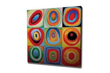 Canvastavla - Färgglad komposition av cirklar i olika storlekar och färger - Röd / Blå / Grön - Inredning - Tavlor & posters - Canvastavla