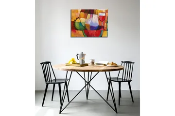 Canvastavla - Färgglad stillhet med glas och frukter - Grön / Röd / Lila - Inredning - Tavlor & posters - Canvastavla