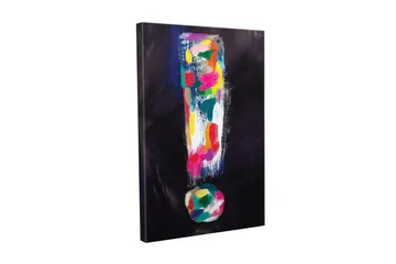 Canvastavla - Färgglad utropsteckenkomposition - Mörkblå / Rosa / Grön - Inredning - Tavlor & posters - Canvastavla