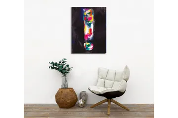 Canvastavla - Färgglad utropsteckenkomposition - Mörkblå / Rosa / Grön - Inredning - Tavlor & posters - Canvastavla