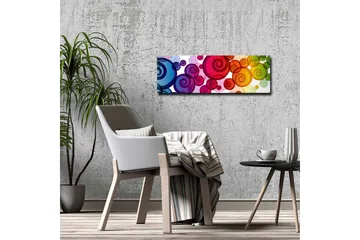 Canvastavla - Färgglada spiraler i olika storlekar - Röd / Grön / Blå - Inredning - Tavlor & posters - Canvastavla