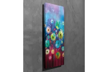 Canvastavla - Färgrik blomsteräng med abstrakta blommor - Blå / Grön / Röd - Inredning - Tavlor & posters - Canvastavla