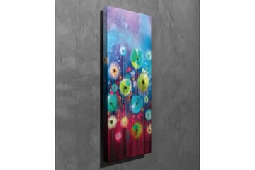 Canvastavla - Färgrik blomsteräng med abstrakta blommor - Blå / Grön / Röd - Inredning - Tavlor & posters - Canvastavla