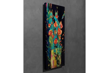 Canvastavla - Färgrik bukett av rosor i en vas - Röd / Grön / Gul - Inredning - Tavlor & posters - Canvastavla