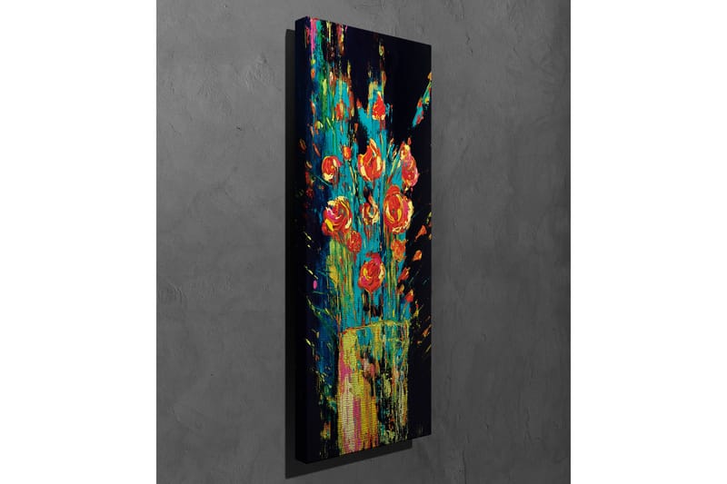 Canvastavla - Färgrik bukett av rosor i en vas - Röd / Grön / Gul - Inredning - Tavlor & posters - Canvastavla