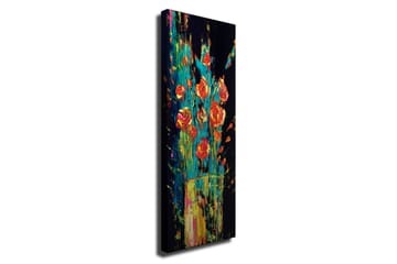 Canvastavla - Färgrik bukett av rosor i en vas - Röd / Grön / Gul - Inredning - Tavlor & posters - Canvastavla