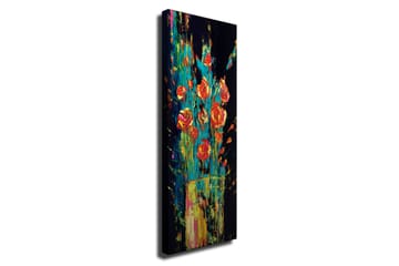 Canvastavla - Färgrik bukett av rosor i en vas - Röd / Grön / Gul - Inredning - Tavlor & posters - Canvastavla